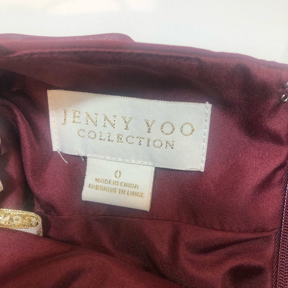 Jenny Yoo Bridemade Merlot chiffon maxi dress - Picture 3 of 13